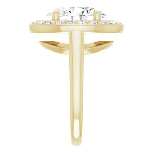 Rings 14K Yellow 12x10 mm Oval Engagement Ring Mounting