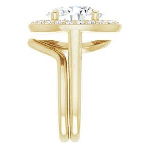 Rings 14K Yellow 12x10 mm Oval Engagement Ring Mounting