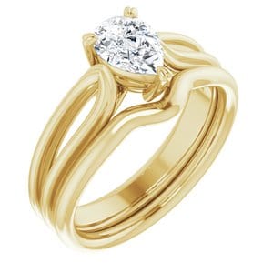 Rings 14K Yellow 7x5 mm Pear Engagement Ring Mounting