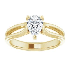 Rings 14K Yellow 7x5 mm Pear Engagement Ring Mounting