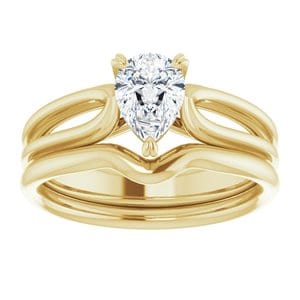 Rings 14K Yellow 7x5 mm Pear Engagement Ring Mounting