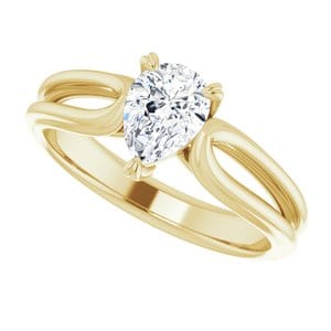 Rings 14K Yellow 7x5 mm Pear Engagement Ring Mounting