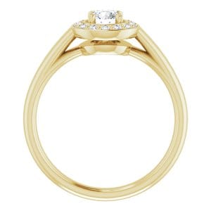Rings 14K Yellow 4.4 mm Round Engagement Ring Mounting