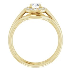 Rings 14K Yellow 4.4 mm Round Engagement Ring Mounting