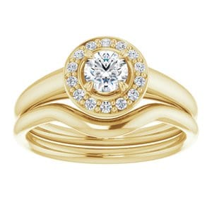 Rings 14K Yellow 4.4 mm Round Engagement Ring Mounting
