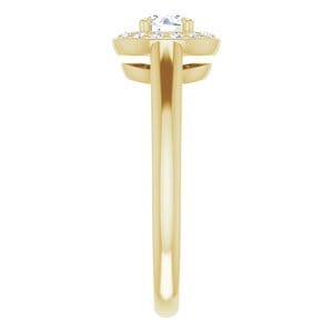 Rings 14K Yellow 4.4 mm Round Engagement Ring Mounting