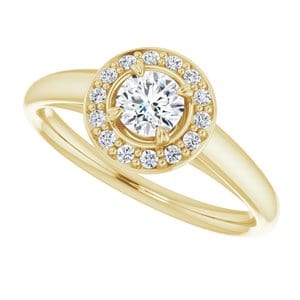 Rings 14K Yellow 4.4 mm Round Engagement Ring Mounting