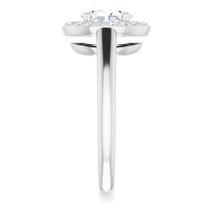 Rings 14K White 7x5 mm Oval Engagement Ring Mounting