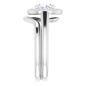 Rings 14K White 7x5 mm Oval Engagement Ring Mounting