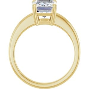 Rings 14K Yellow  9x7 mm Emerald Solitaire Engagement Ring Mounting