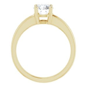 Rings 10K Yellow 6.5 mm Round Engagement Ring Mounting