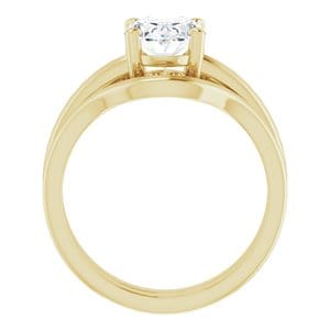 Rings 14K Yellow  9x7 mm Oval Solitaire Engagement Ring Mounting