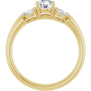 Rings 14K Yellow 5.2 mm Round Engagement Ring Mounting