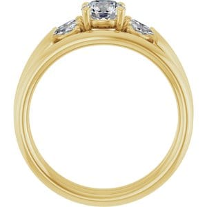 Rings 14K Yellow 5.2 mm Round Engagement Ring Mounting