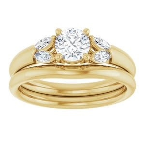 Rings 14K Yellow 5.2 mm Round Engagement Ring Mounting