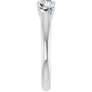 Rings 14K White 5.2 mm Round Engagement Ring Mounting