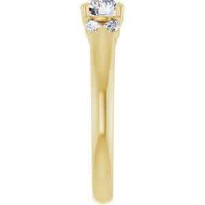 Rings 14K Yellow 5.2 mm Round Engagement Ring Mounting