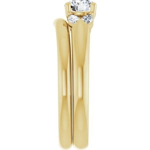 Rings 14K Yellow 5.2 mm Round Engagement Ring Mounting