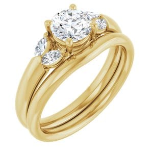 Rings 14K Yellow 5.8 mm Round Engagement Ring Mounting