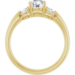 Rings 14K Yellow 5.8 mm Round Engagement Ring Mounting