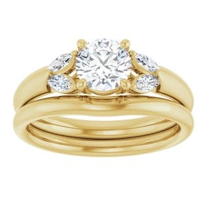 Rings 14K Yellow 5.8 mm Round Engagement Ring Mounting