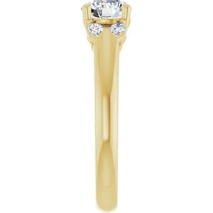 Rings 14K Yellow 5.8 mm Round Engagement Ring Mounting