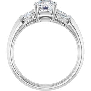 Rings Platinum 6.5 mm Round Engagement Ring Mounting