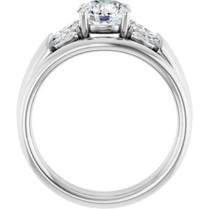 Rings Platinum 6.5 mm Round Engagement Ring Mounting