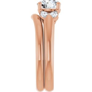 Rings 14K Rose 6.5 mm Round Engagement Ring Mounting