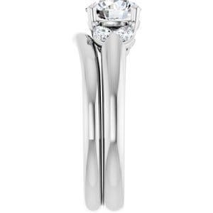 Rings Platinum 6.5 mm Round Engagement Ring Mounting