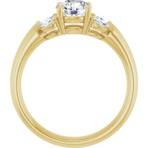 Rings 14K Yellow 6 mm Round Engagement Ring Mounting