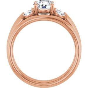 Rings 14K Rose 6 mm Round Engagement Ring Mounting