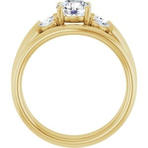 Rings 14K Yellow 6 mm Round Engagement Ring Mounting
