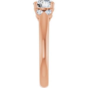 Rings 14K Rose 6 mm Round Engagement Ring Mounting