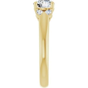 Rings 14K Yellow 6 mm Round Engagement Ring Mounting