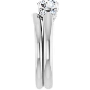 Rings 14K White 6 mm Round Engagement Ring Mounting