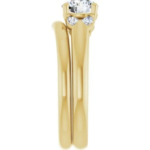 Rings 14K Yellow 6 mm Round Engagement Ring Mounting