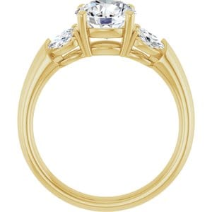 Rings 14K Yellow 7.4 mm Round Engagement Ring Mounting