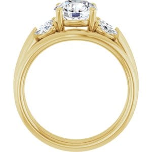 Rings 14K Yellow 7.4 mm Round Engagement Ring Mounting