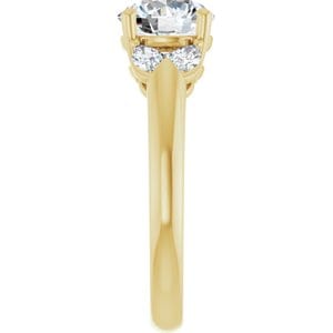 Rings 14K Yellow 7.4 mm Round Engagement Ring Mounting