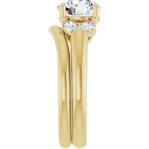 Rings 14K Yellow 7.4 mm Round Engagement Ring Mounting