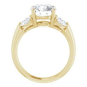Rings 14K Yellow 8.8 mm Round Engagement Ring Mounting