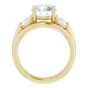 Rings 14K Yellow 8.8 mm Round Engagement Ring Mounting