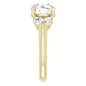 Rings 14K Yellow 8.8 mm Round Engagement Ring Mounting