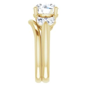 Rings 14K Yellow 8.8 mm Round Engagement Ring Mounting