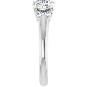 Rings 14K White 6 mm Cushion Engagement Ring Mounting