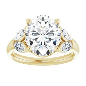 Rings 14K Yellow 11x9 mm Oval Engagement Ring Mounting
