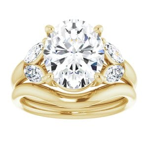 Rings 14K Yellow 11x9 mm Oval Engagement Ring Mounting