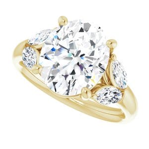 Rings 14K Yellow 11x9 mm Oval Engagement Ring Mounting