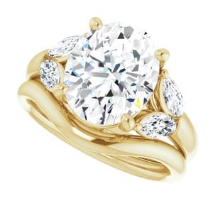 Rings 14K Yellow 11x9 mm Oval Engagement Ring Mounting